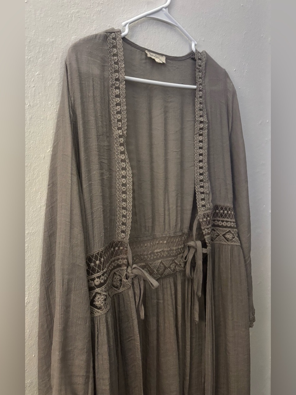 Rebellion Taupe Textured Cardigan - Picture 3 of 8